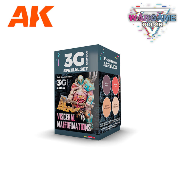 Peintures AK 3GEN - Kit Wargame Color - Viscères et chairs malformées - Lootbox