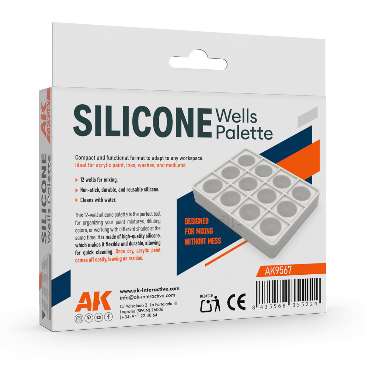 AK Interactive - Palette Humide en silicone