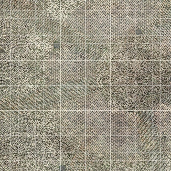 Tapis de jeu quadrillé effaçable pour JDR - Pavés