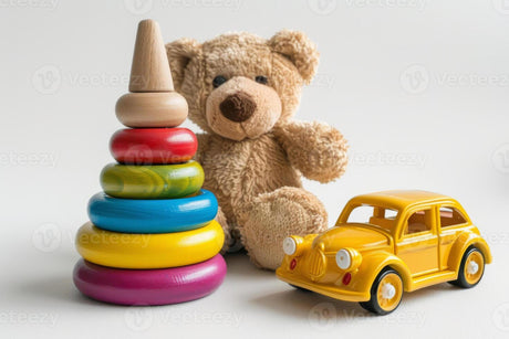 jouets pour enfant nounours empilage et voiture