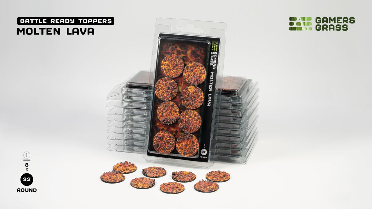 Gamer Grass - Molten Lava - Round 32mm