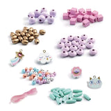 Perles en bois, arc-en-ciel
