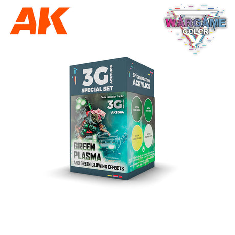 Peintures AK 3GEN - Kit Wargame Color - Effets verts brillants et plasma - Lootbox