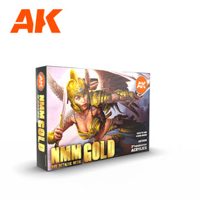 Peintures AK 3GEN - Kit - Peintures pour métaux non métalliques : Or (NMM) - Lootbox