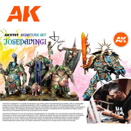 AK 3Gen Signature Set – 18 couleurs acryliques choisies par Jose Davinci - Lootbox