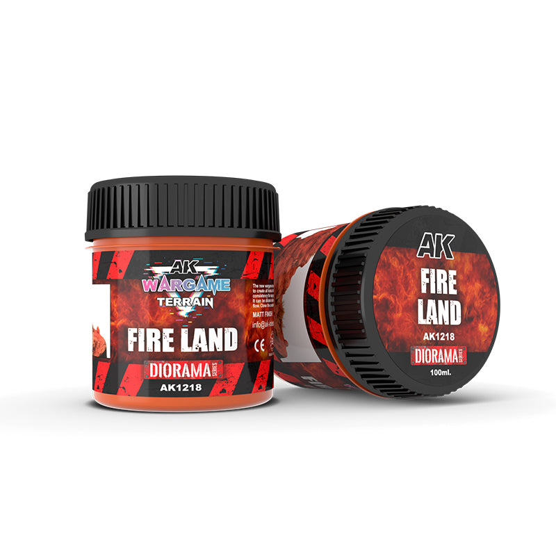 Ak Interactive - Wargame Terrains - Fire Land 100mL