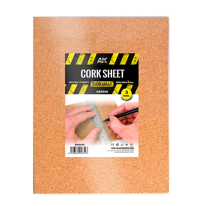 AK - Cork Sheet - FINE grained 200x300x3mm