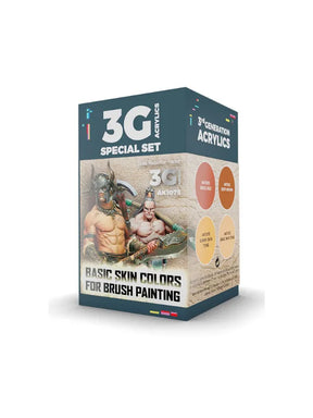 Peintures AK 3GEN - Kit Wargame Color - Peaux basiques - Lootbox