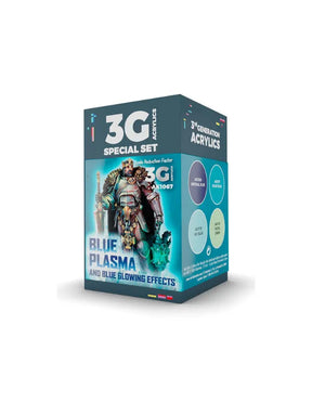 Peintures AK 3GEN - Kit Wargame Color - Bleu plasma et effets lumineux - Lootbox