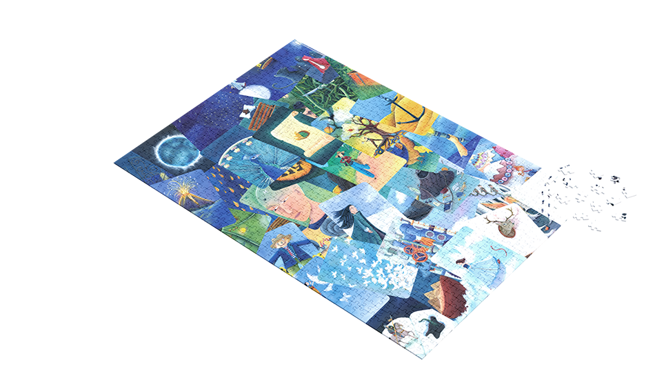 Puzzle Dixit Blue Mishmash - 1000 p.