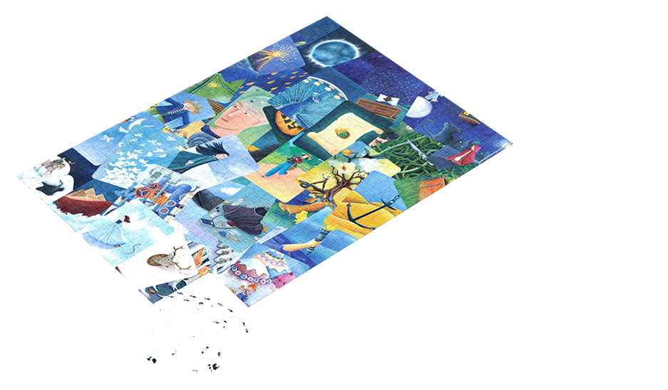 Puzzle Dixit Blue Mishmash - 1000 p.