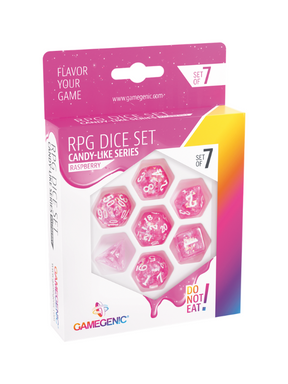 Set de 7 dés JDR - Candy-Like Series - Raspberry - Lootbox