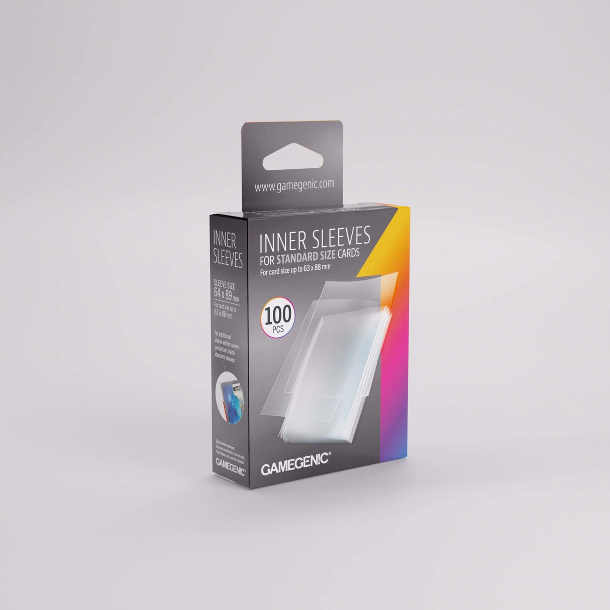 GameGenic - Protège-cartes - 100 Inner Card Sleeves
