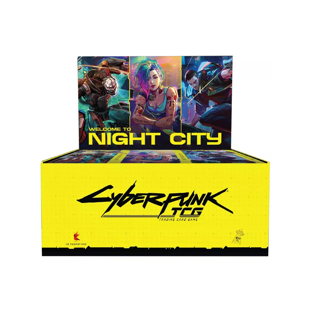 display de boosters cyberpunk tcg en français
