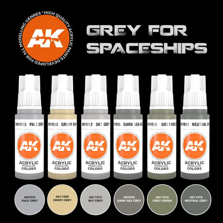 Peintures AK 3GEN - Kit - Grey for spaceships