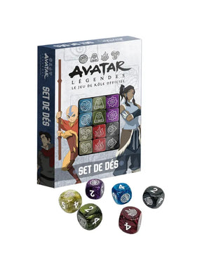 boite de dés pour le jeu de rôle avatar légendes