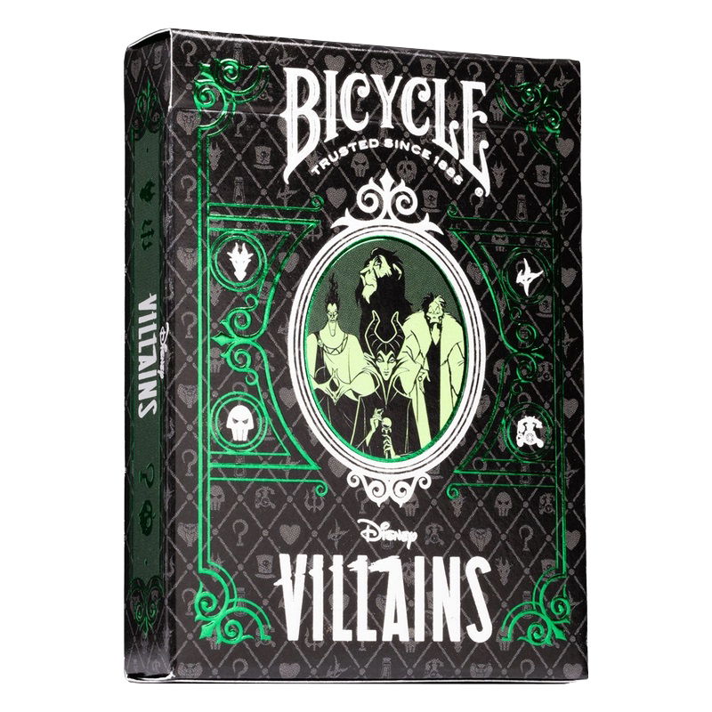 Bicycle - Disney Villains Vert - 54 cartes