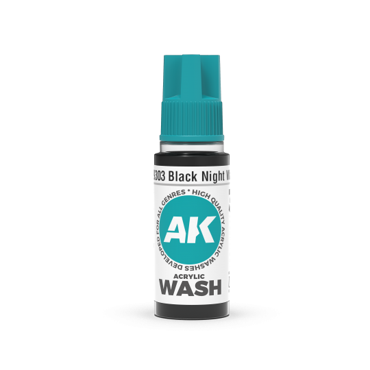 AK Acrylic Washes - Black Night Wash - 18 mL