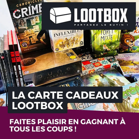 la carte cadeau lootbox pour offrir des jeux de société à vos proches