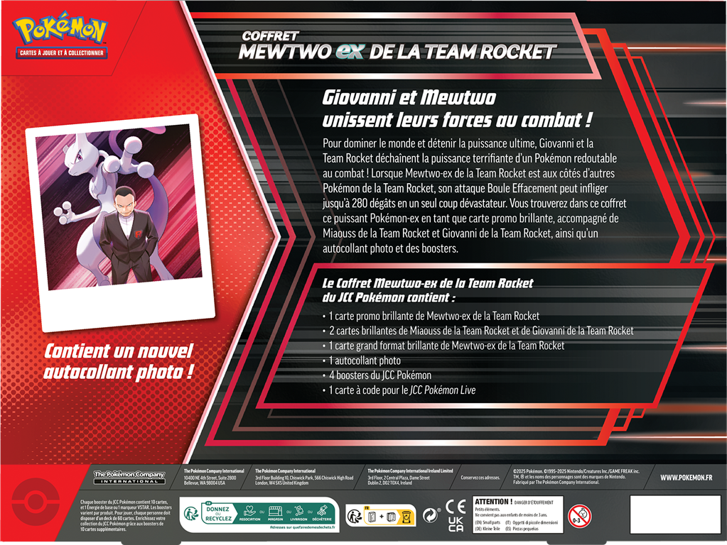 Coffret Juin 2025 - Mewtwo-Ex de la Team Rocket
