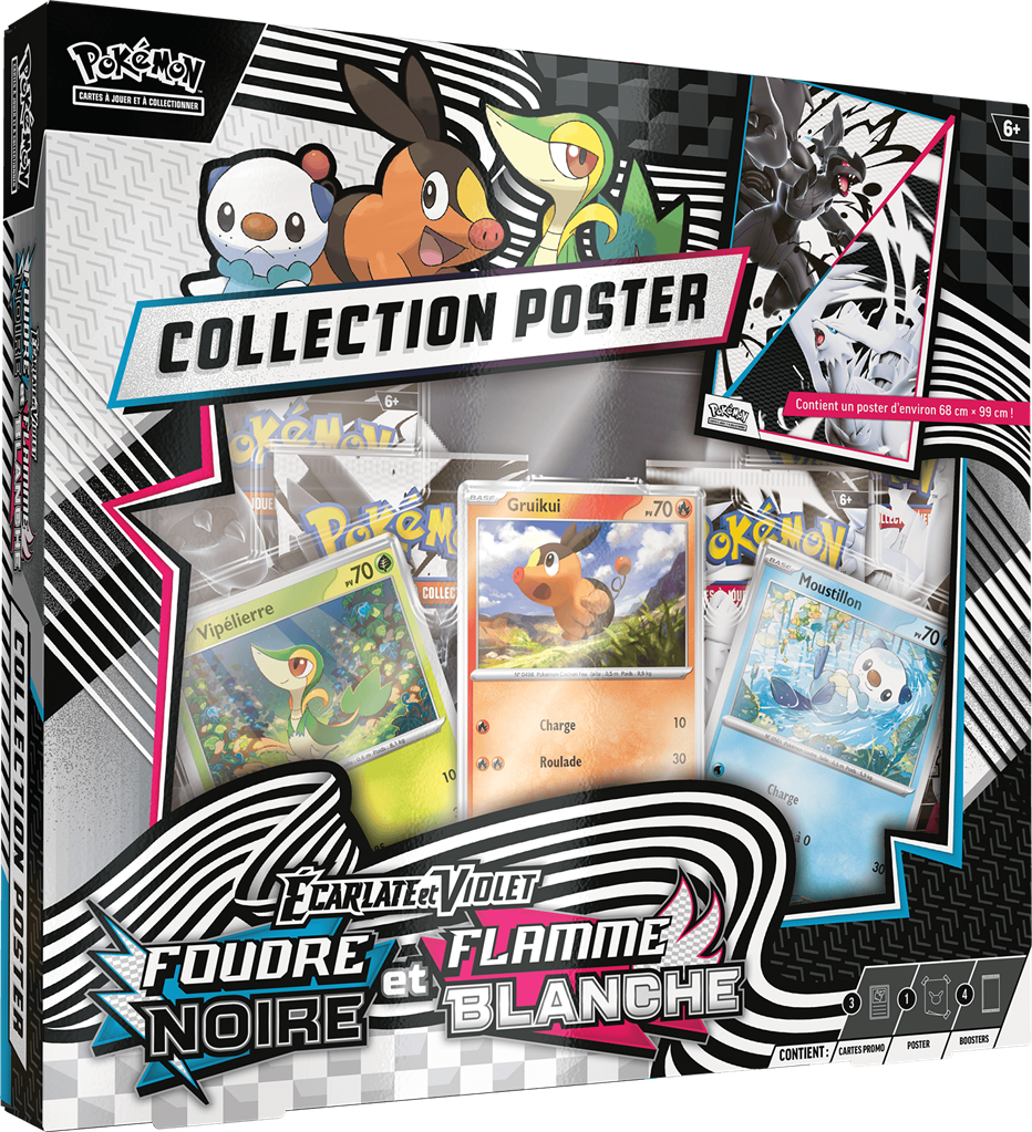 Pokémon - EV10.5 - Coffret Poster Foudre Noire Flamme Blanche - FR
