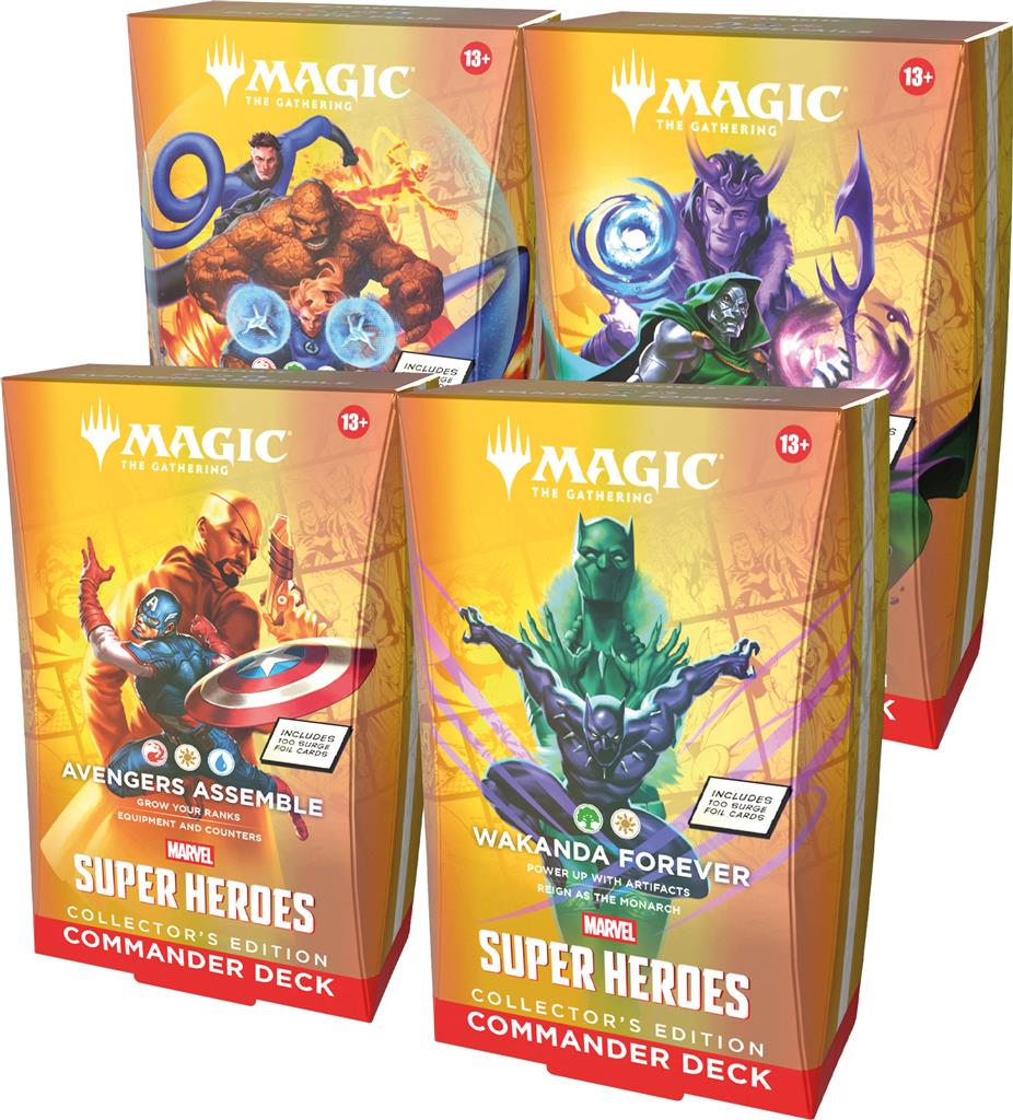 Magic - Lot de 4 Decks Commander Marvel PREMIUM