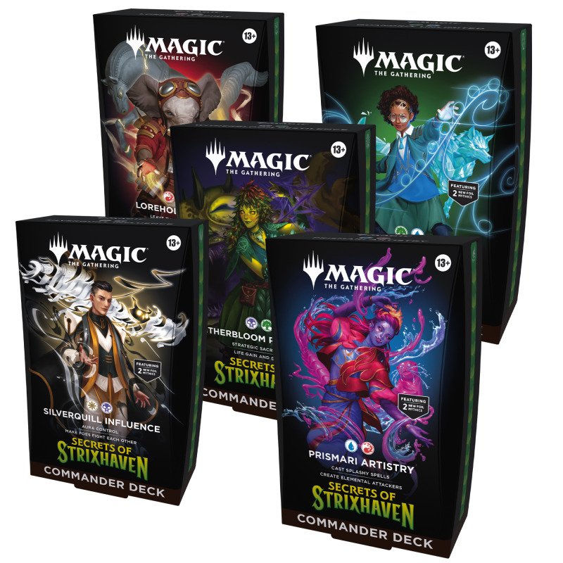 Magic - Lot de 5 Decks Commander - Les secrets de Strixhaven EN