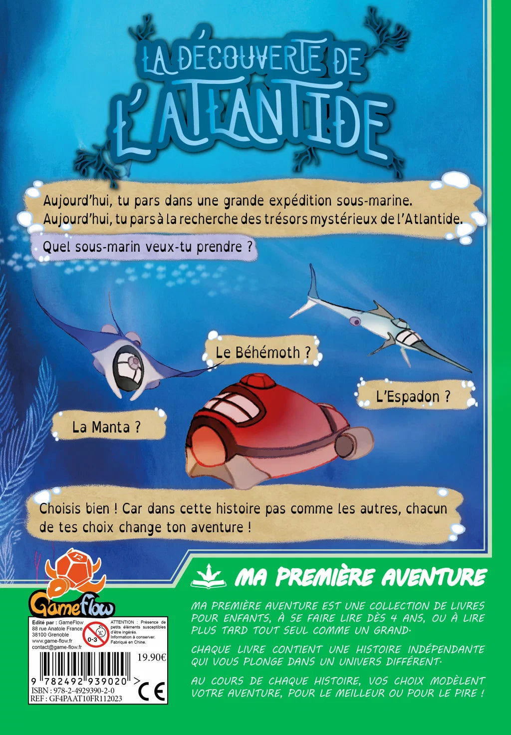 Ma 1ère aventure : Découverte de l'Atlantide (version longue)