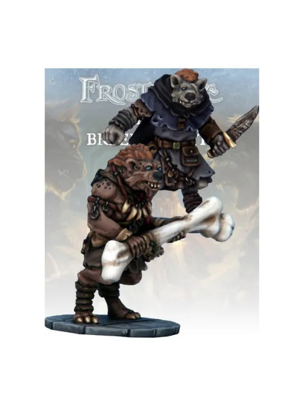 Figurines de barbare et voleur gnolls pour frostgrave et jeux de rôles