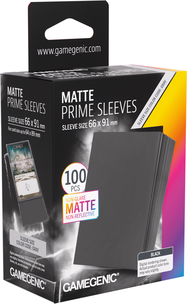 Protège-cartes - 100 Card Sleeves - Matte Prime Black