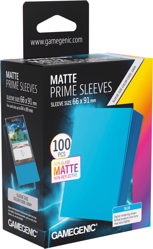 Protège-cartes - 100 Card Sleeves - Matte Prime Blue