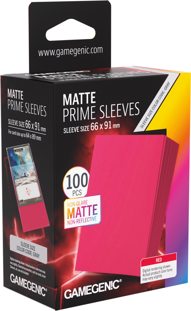 Protège-cartes - 100 Card Sleeves - Matte Prime Red