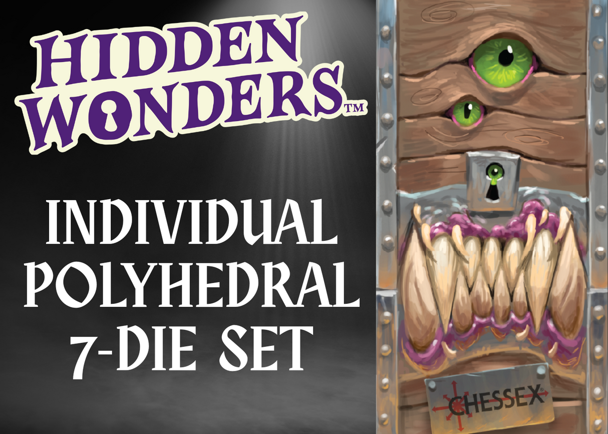 Chessex - Hidden Wonders - Set de 7 dés JDR Mystère
