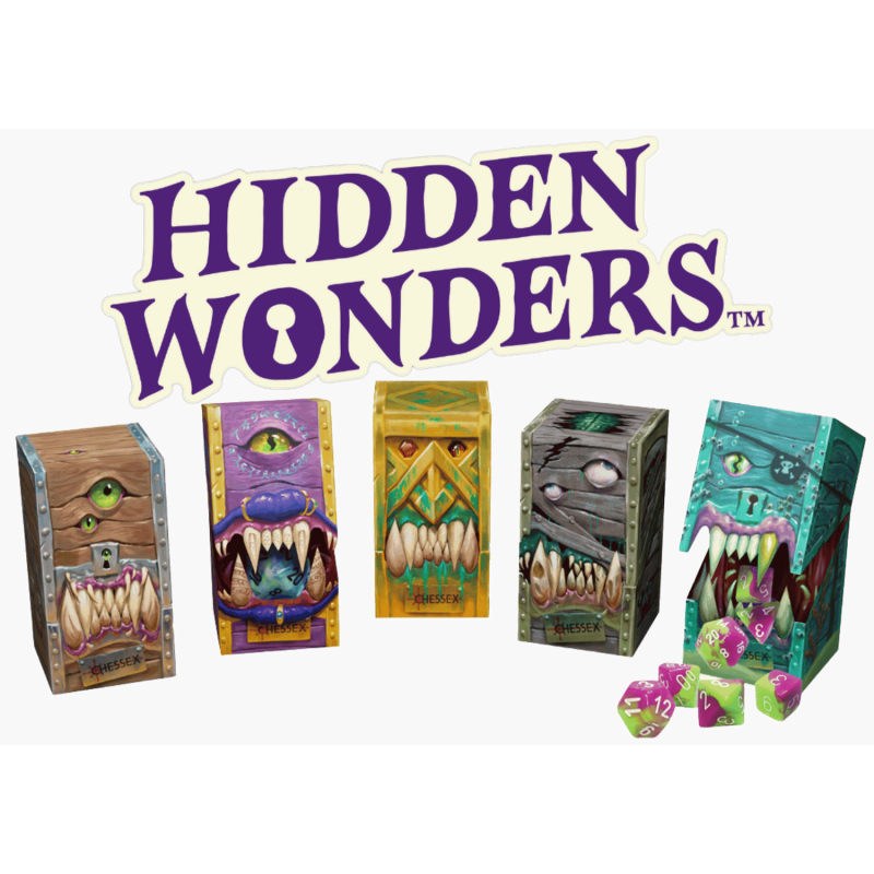 Chessex - Hidden Wonders - Set de 7 dés JDR Mystère