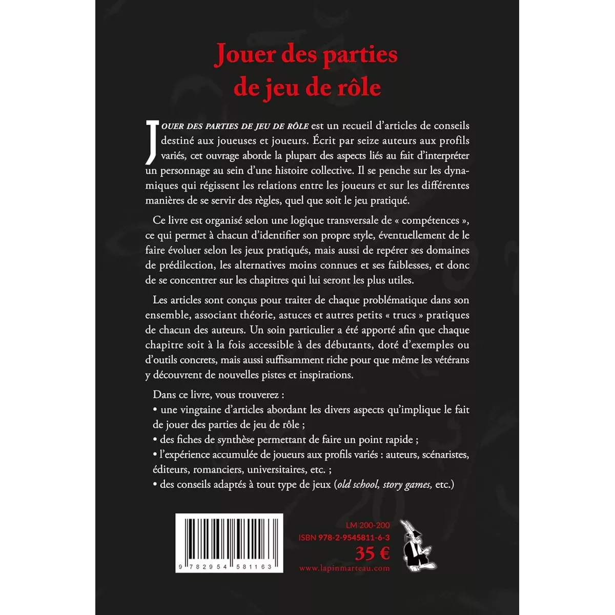 Jouer des parties de jeu de rôle - Livre