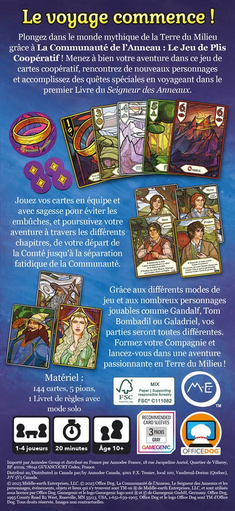 La communauté de l'anneau - le jeu de plis coopératif