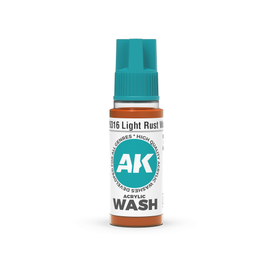 AK Acrylic Washes - Light Rust Wash - 18 mL