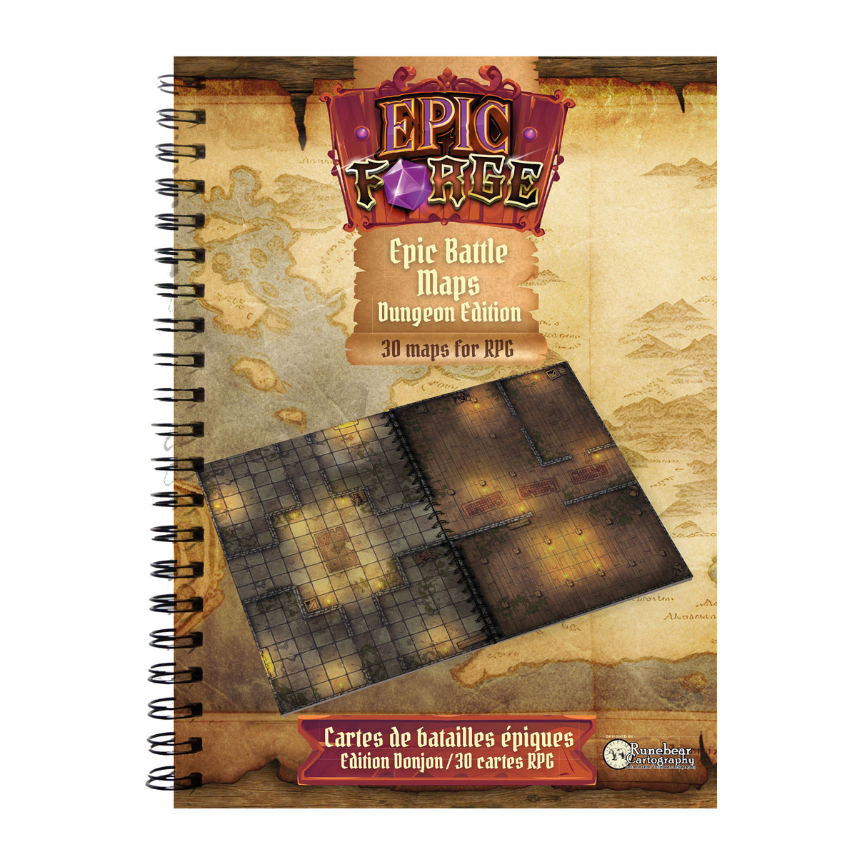 Livre battlemap - Donjons (Format A3, Couverture rigide)