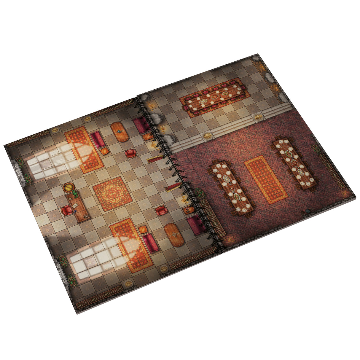 Livre battlemap - Donjons (Format A3, Couverture rigide)