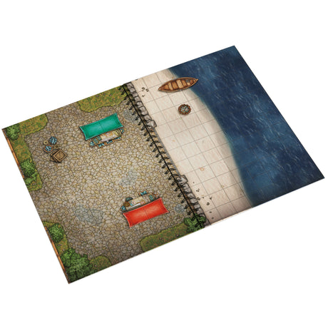 Livre Battlemap - Heroic Fantasy (Format A4, Couverture rigide)