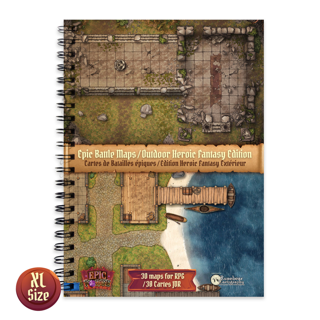 Livre Battlemap - Extérieur (Format A3, Couverture rigide)