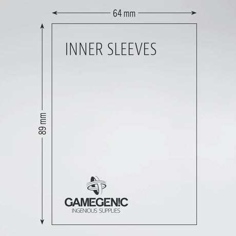GameGenic - Protège-cartes - 100 Inner Card Sleeves
