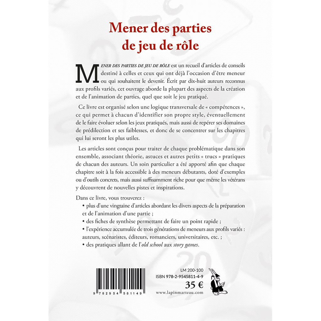 Mener des parties de jeu de rôle