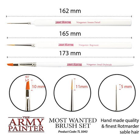 Army Painter - Sélection des trois pinceaux indispensables - Most wanted brush set - Lootbox