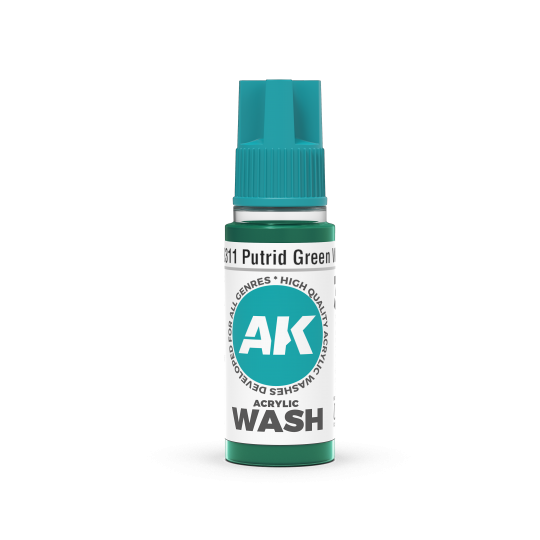 AK Acrylic Washes - Putrid Green Wash - 18 mL