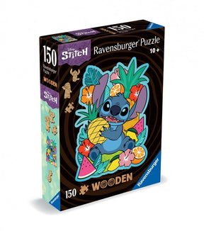 puzzle en bois 150 pièces avec le personnage stitch de disney