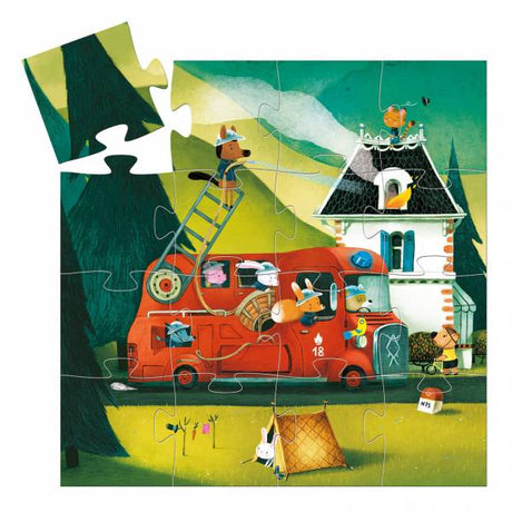 Puzzle 16 pcs - Le camion de pompier