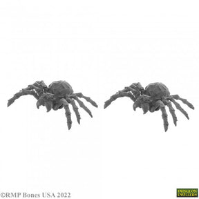 deux figurines d'araignées géantes pour jeux de rôles