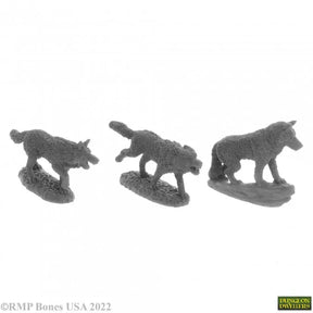 Figurines de meute de loups pour jeux de rôles