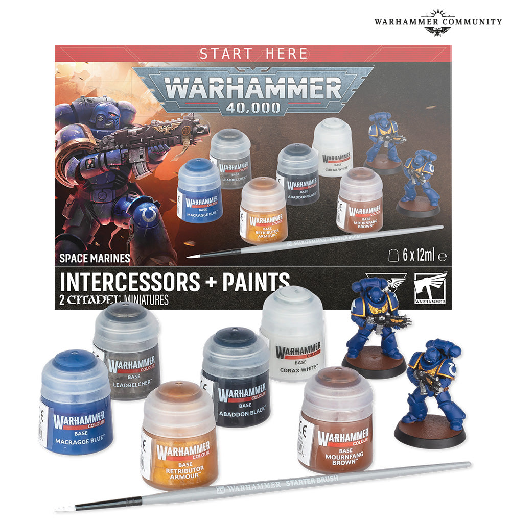 Intercessors Space Marines + Set de peinture